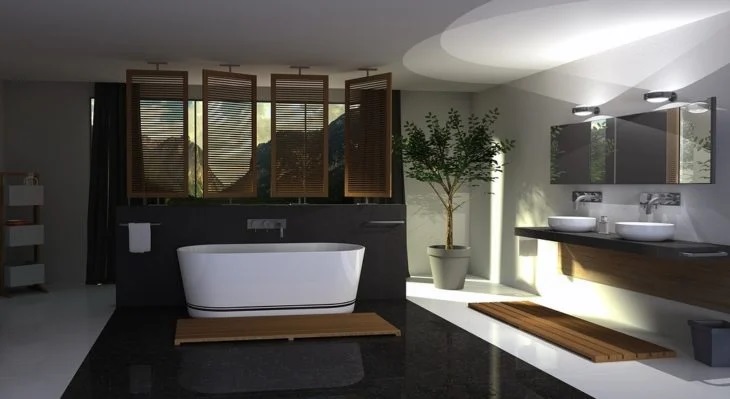 Grote badkamer plaatsen