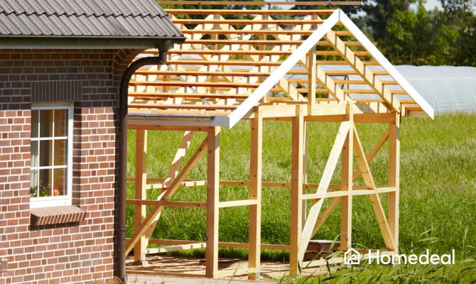 Houten aanbouw
