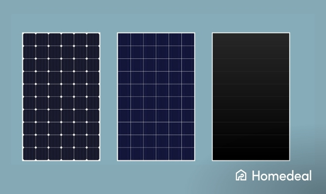 Drie soorten zonnepanelen: monokristallijn, polykristallijn en dunnefilm
