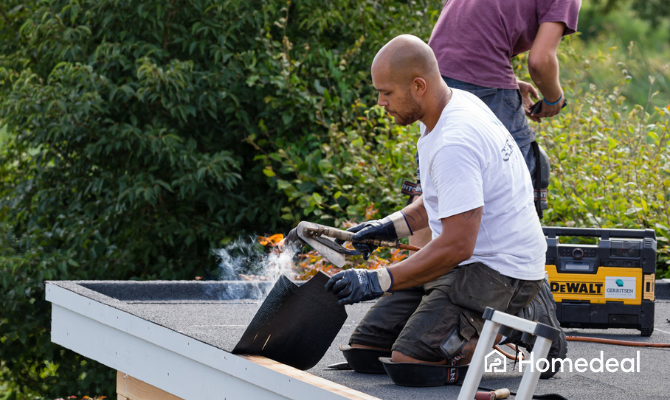 Roofing aanbrengen door een vakspecialist